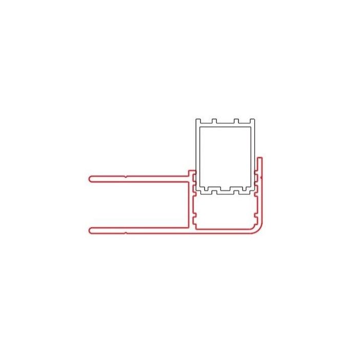 Profilé de fixation latérale CARIBA CIPRO 2M argent poli