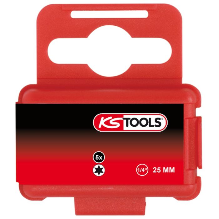 Boîte de 5 embouts de vissage TORX®, L.25 mm - 1/4" - T20