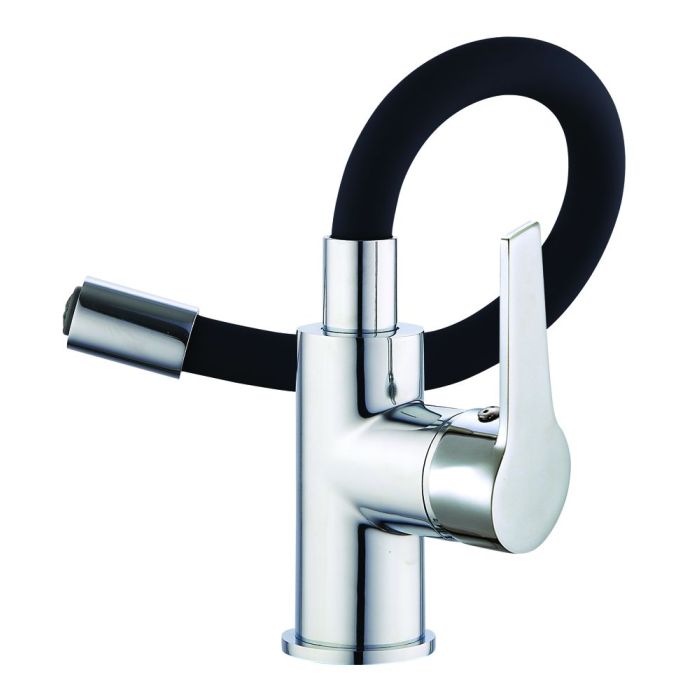 Mitigeur modulable pour lavabo MADI noir-chromé - vidage clic-clac ABS