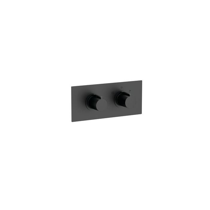 Système douche encastré thermostatique noir 2 voies gamme PACT Thewa