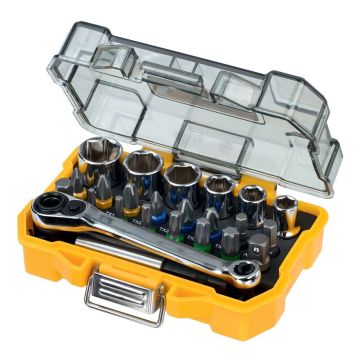 Coffret douilles+emb dewalt dt71516